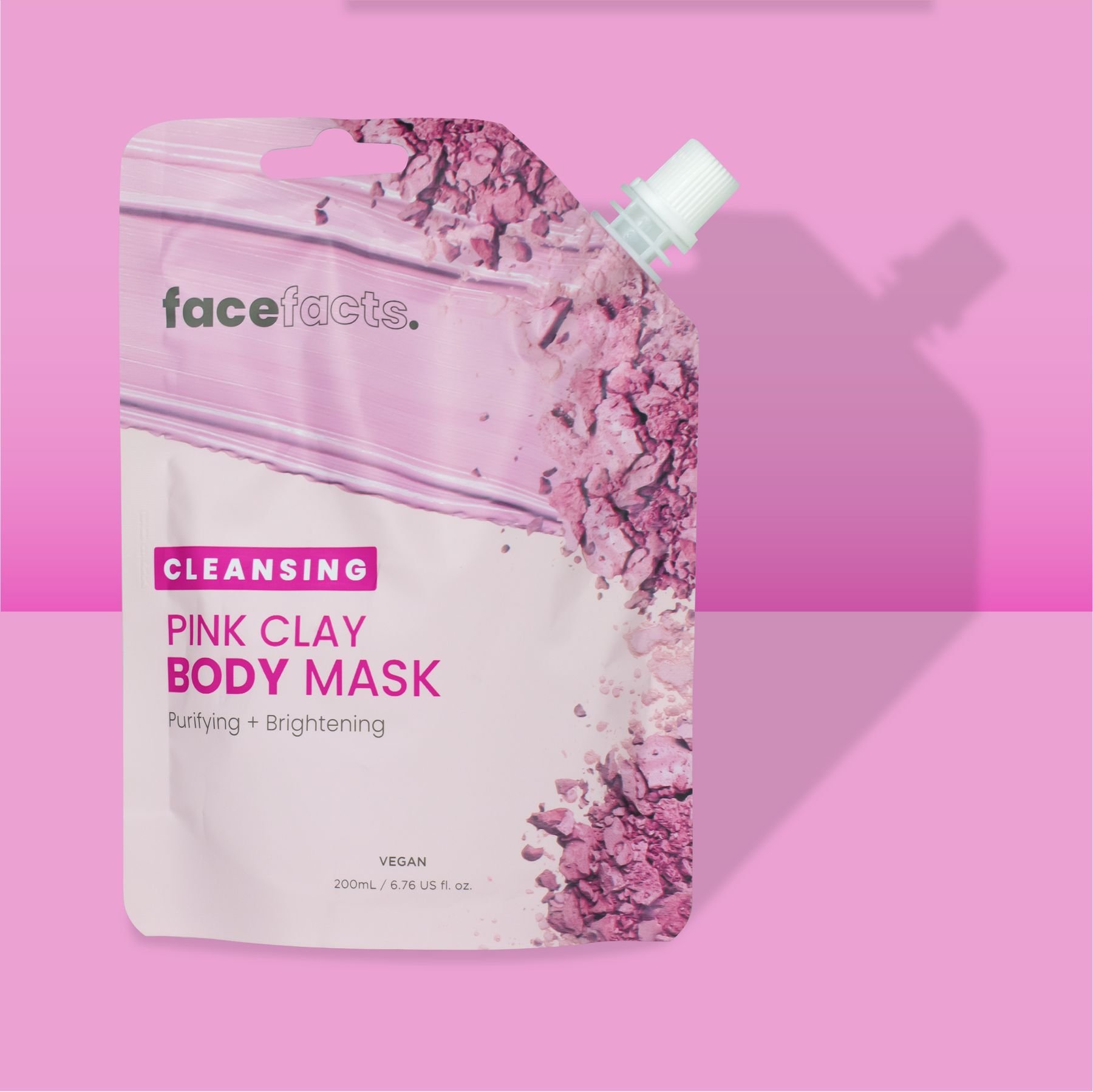 Очищающая грязевая маска для тела Face Facts Cleansing Pink Clay Body Mask 200 мл - фото 2