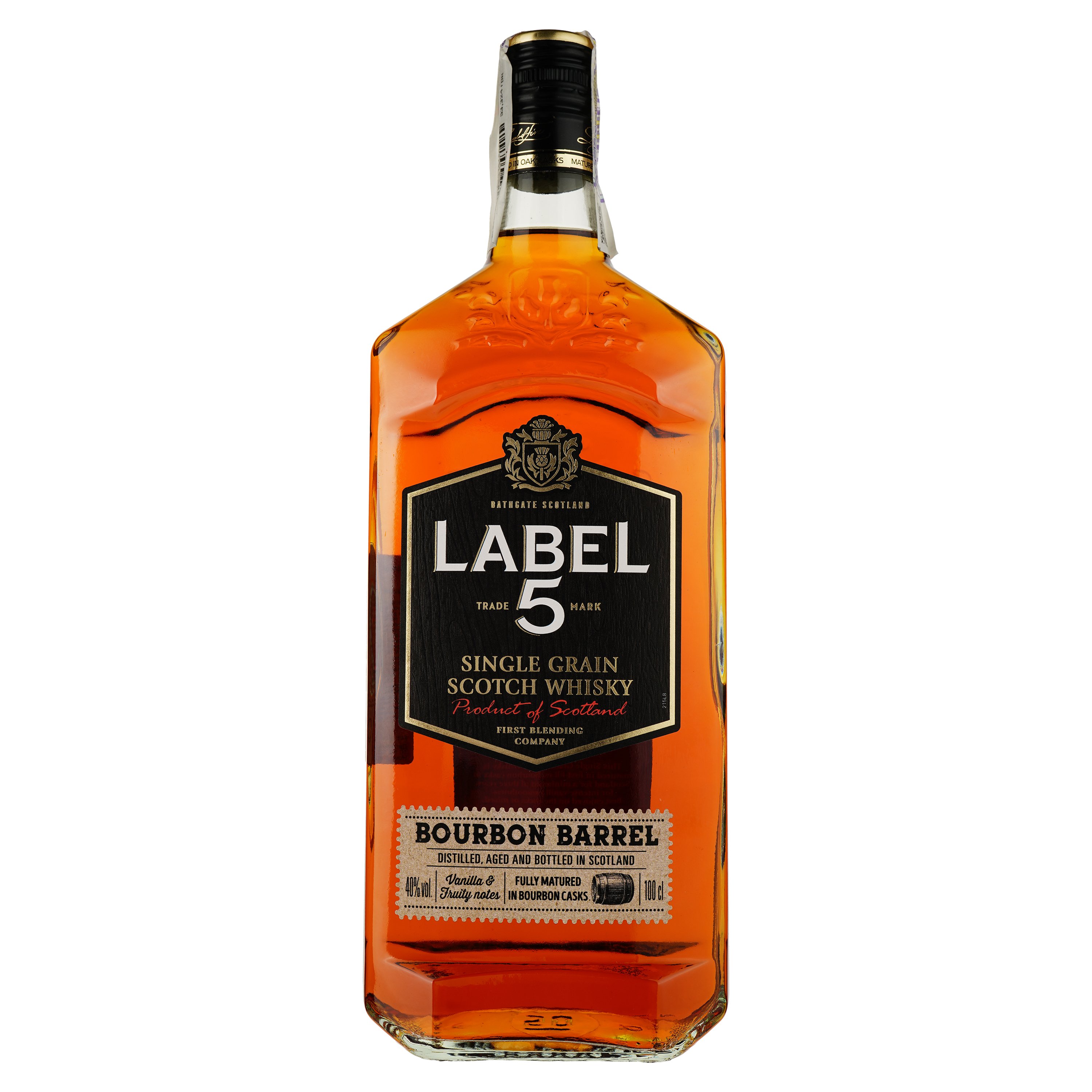 Віскі Label 5 Bourbon Barrel Single Grain Scotch Whisky 40% 1 л - фото 1