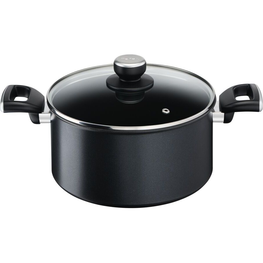 Каструля Tefal Unlimited з кришкою 24 см 5.3 л чорна (G2554672) - фото 1