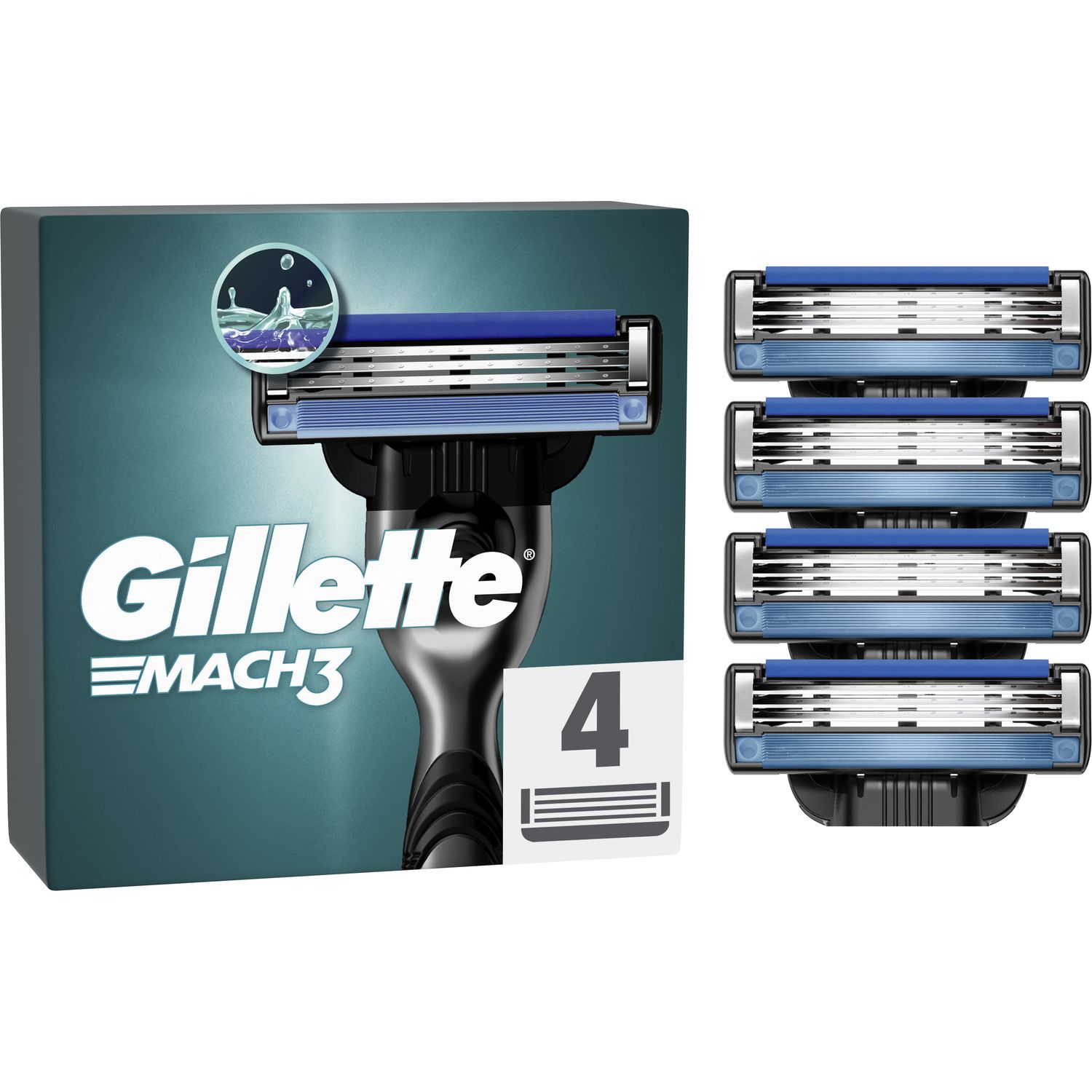 Змінні картриджі для гоління Gillette Mach3, 4 шт. - фото 1