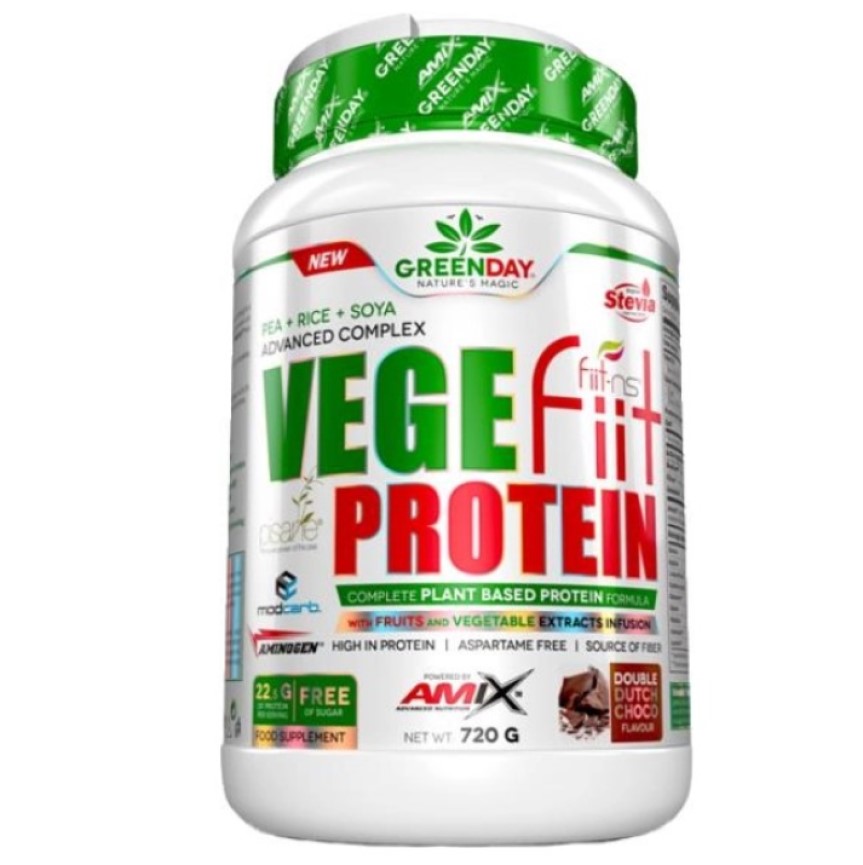 Протеин Amix GreenDay Vege-Fiit Protein Шоколад 720 г - фото 1