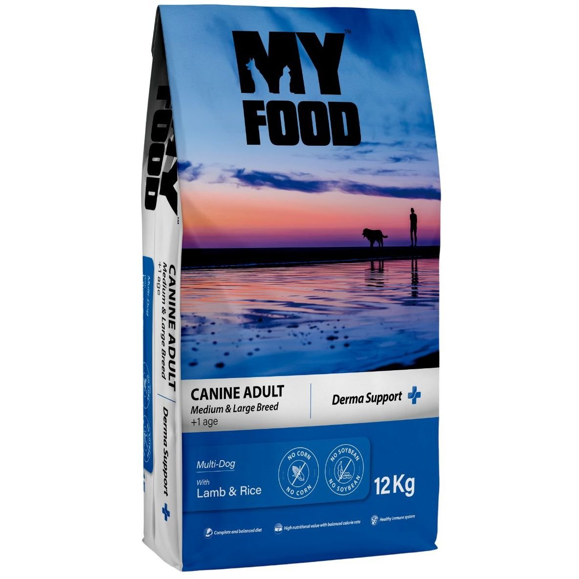 Сухий корм для собак середніх та великих порід Myfood Суперпреміум з ягням і рисом, 12 кг - фото 1