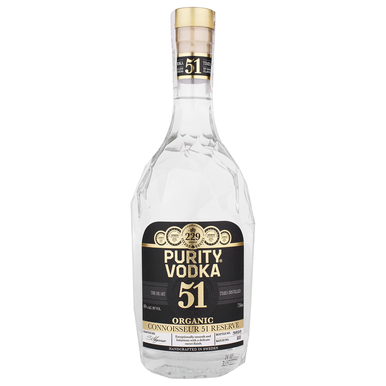 Водка Purity Distillery Vodka Connoisseur 51 Premium, 40% 0,75 л - фото 1