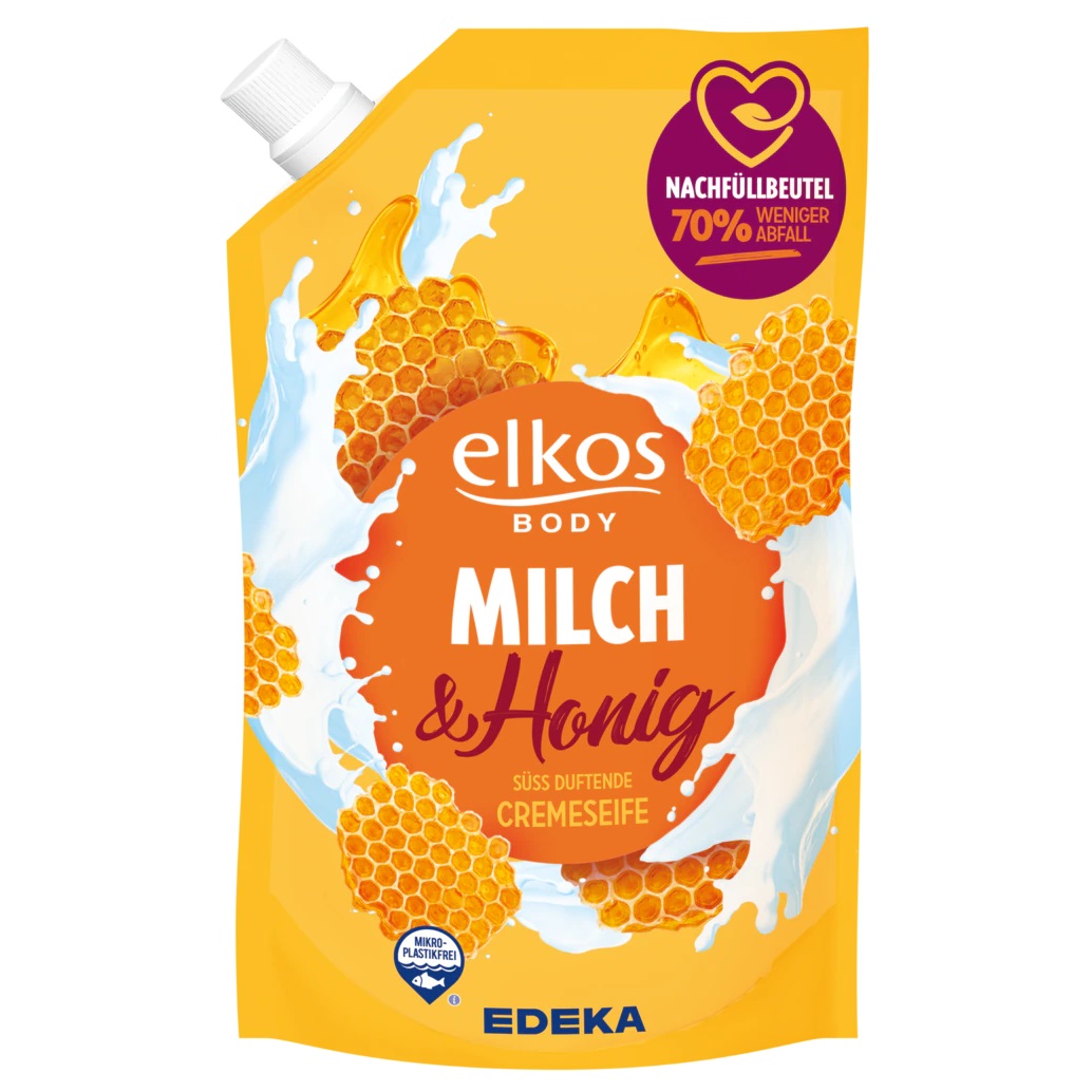 Рідке мило Elkos Молоко та мед, 750 мл (897287) - фото 1