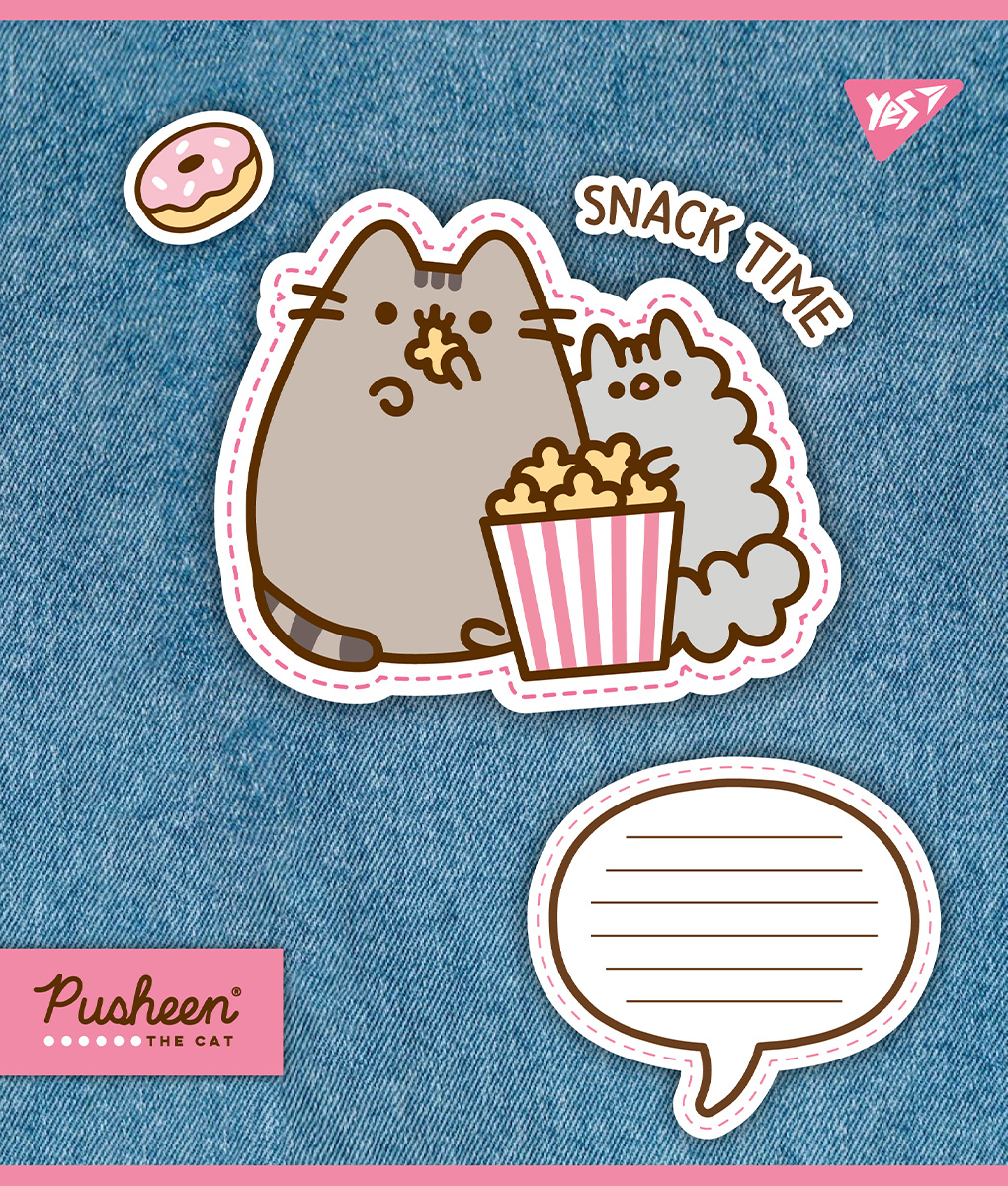 Набір зошитів Yes Pusheen. Snack time А5 в лінійку 12 аркушів 25 шт. (767229) - фото 2