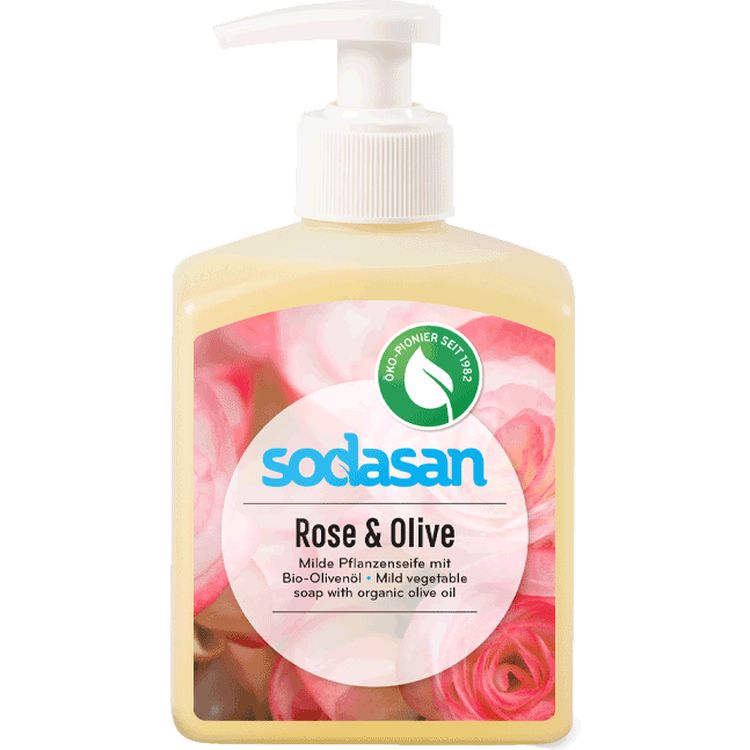 Органическое жидкое мыло Sodasan Rose-Olive 300 мл - фото 1