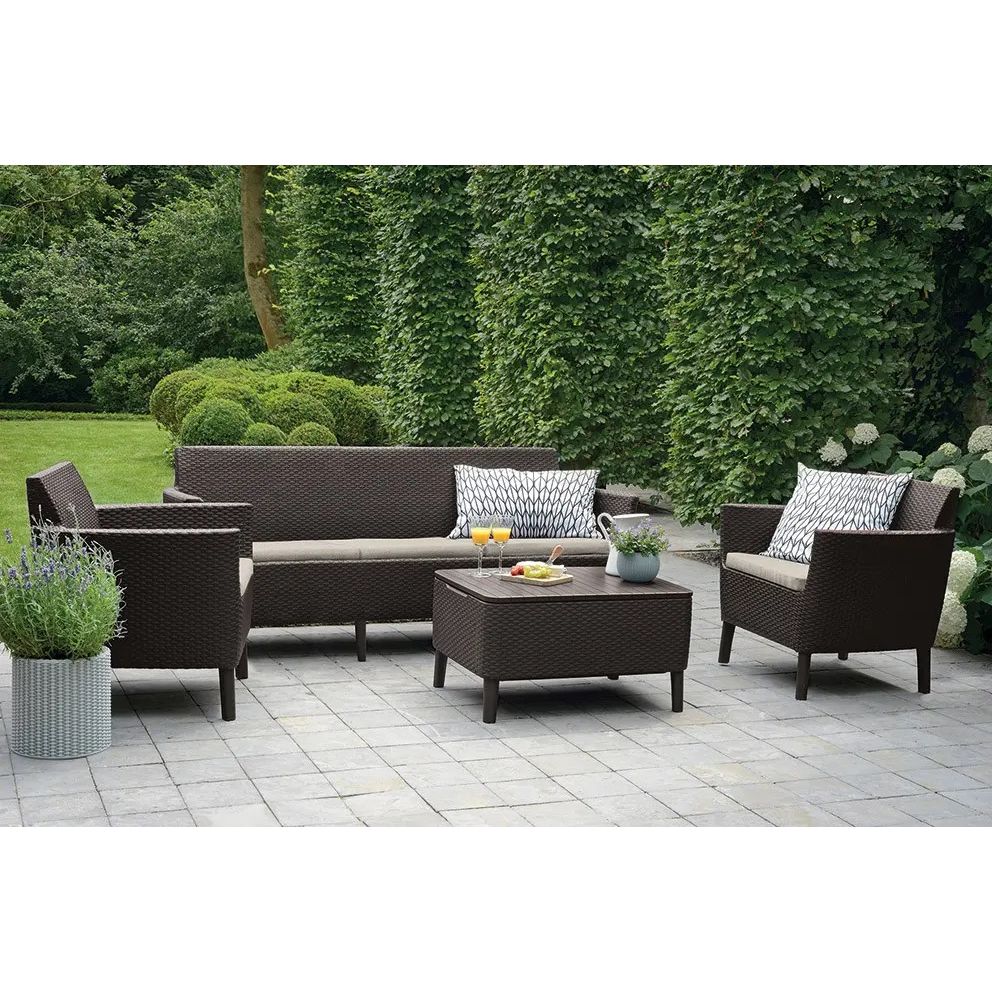 Набір меблів Allibert Salemo 3 seater set коричневий (17205990) - фото 10