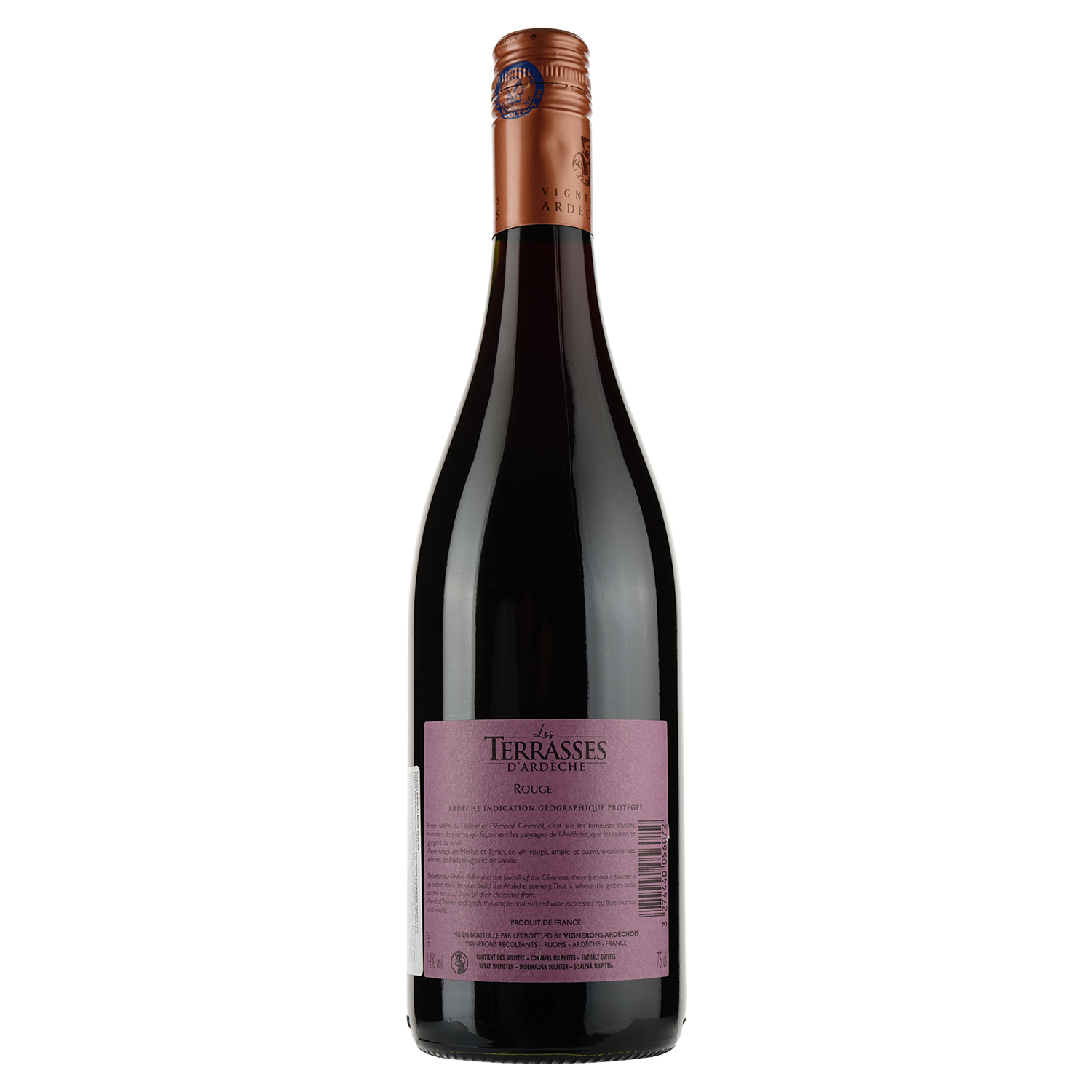 Вино Uvica Terrasses Ardeche, червоне, сухе, 13%, 0,75 л - фото 2
