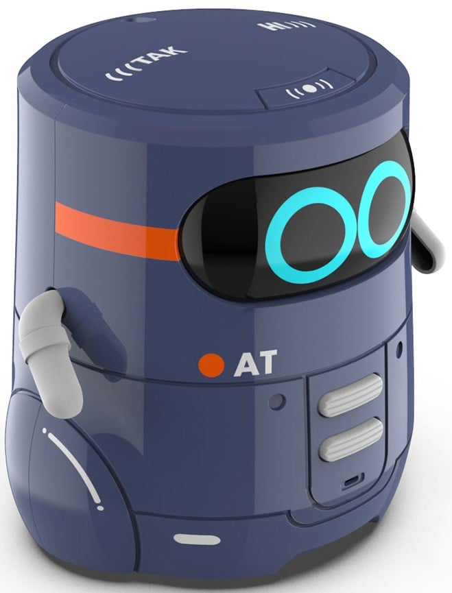 Розумний робот AT-Robot з сенсорним керуванням та навчальними картками, українська мова, темно-фіолетовий (AT002-02-UKR) - фото 2
