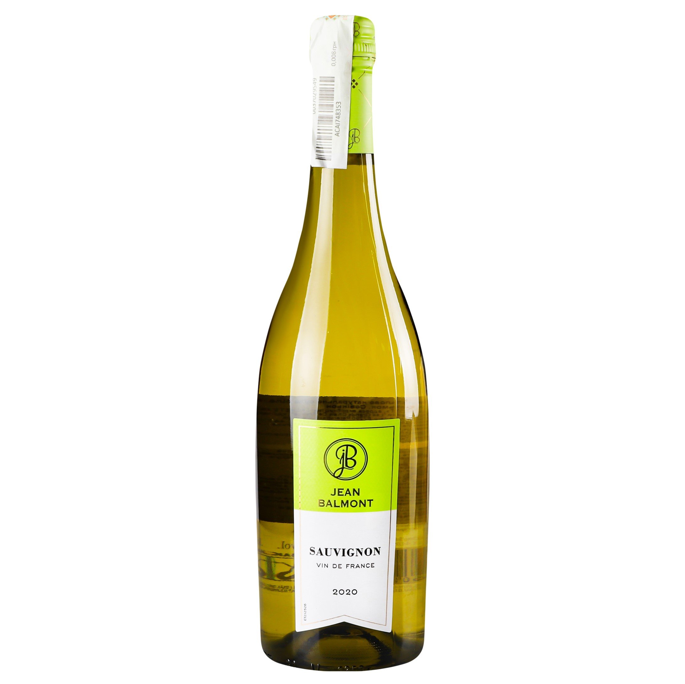 Вино Jean Balmont Совиньон, сухое, белое, 12,5%, 0,75 л - фото 1