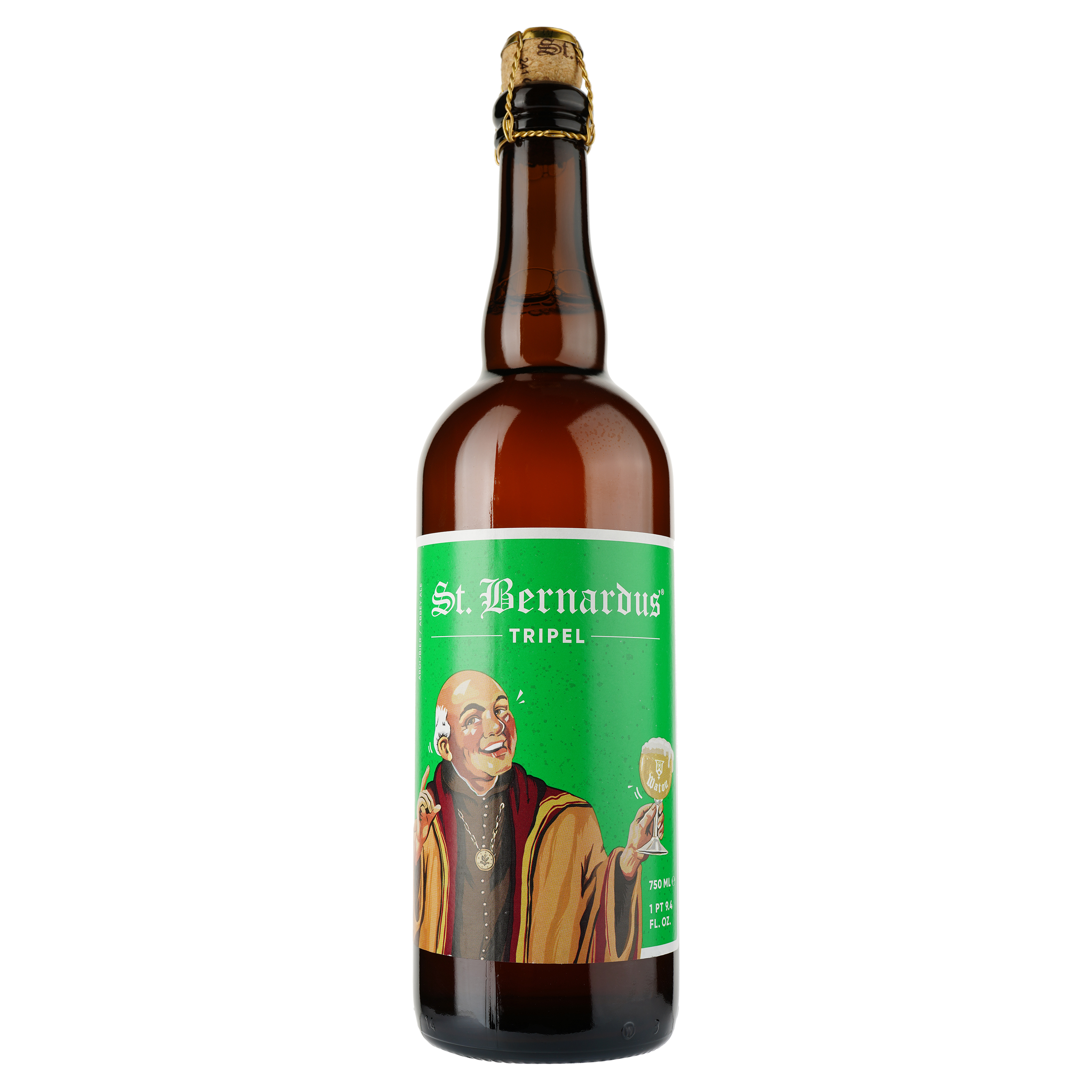 Пиво St.Bernardus Tripel, светлое, 8%, 0,75 л - фото 1