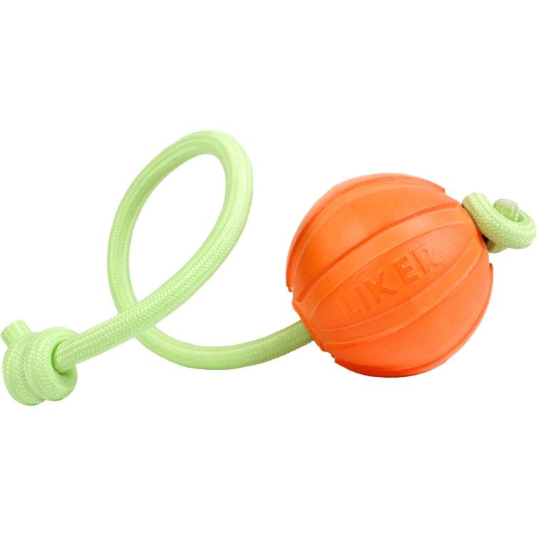 Мячик Liker 7 Lumi на шнуре, 7 см, оранжевый (6283) - фото 2