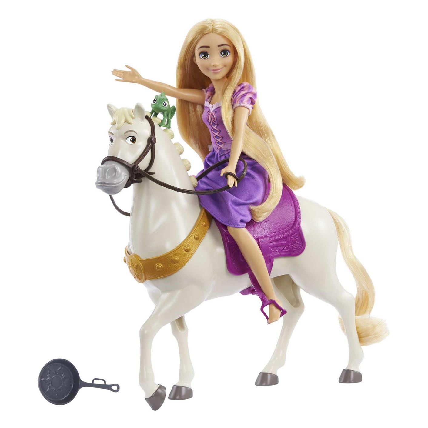 Игровой набор с куклой Disney Princess Рапунцель Принцесса с верным другом Максимусом, 27 см (HLW23) - фото 5