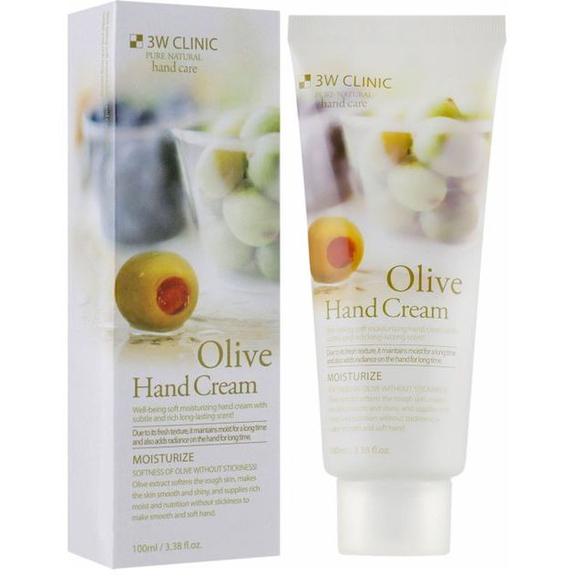 Крем для рук 3W Clinic Olive Hand Cream пом'якшуючий з екстрактом оливи 100 мл - фото 2