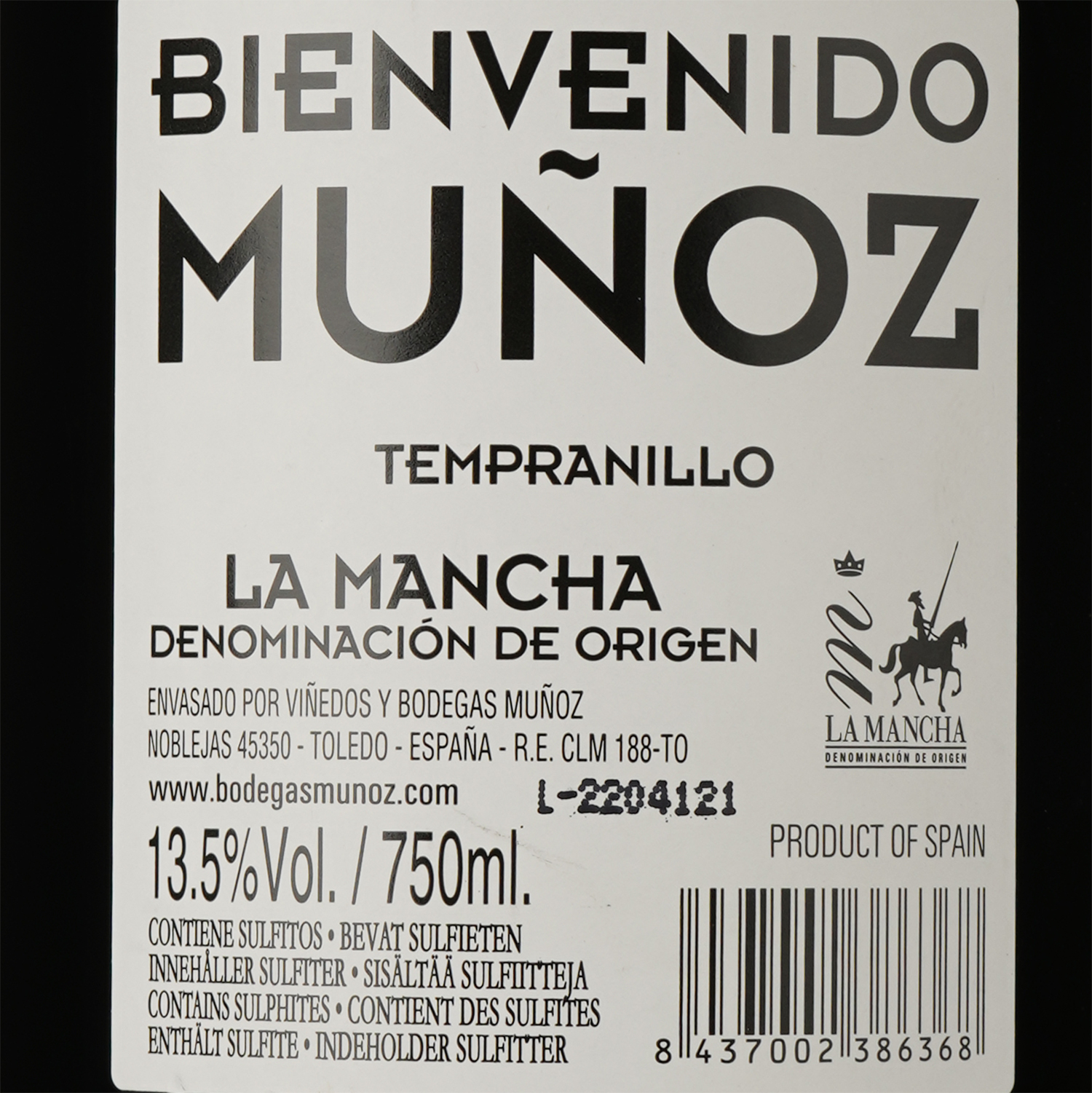 Вино Bienvenido Munoz Tempranillo, красное, сухое, 0,75 л - фото 3