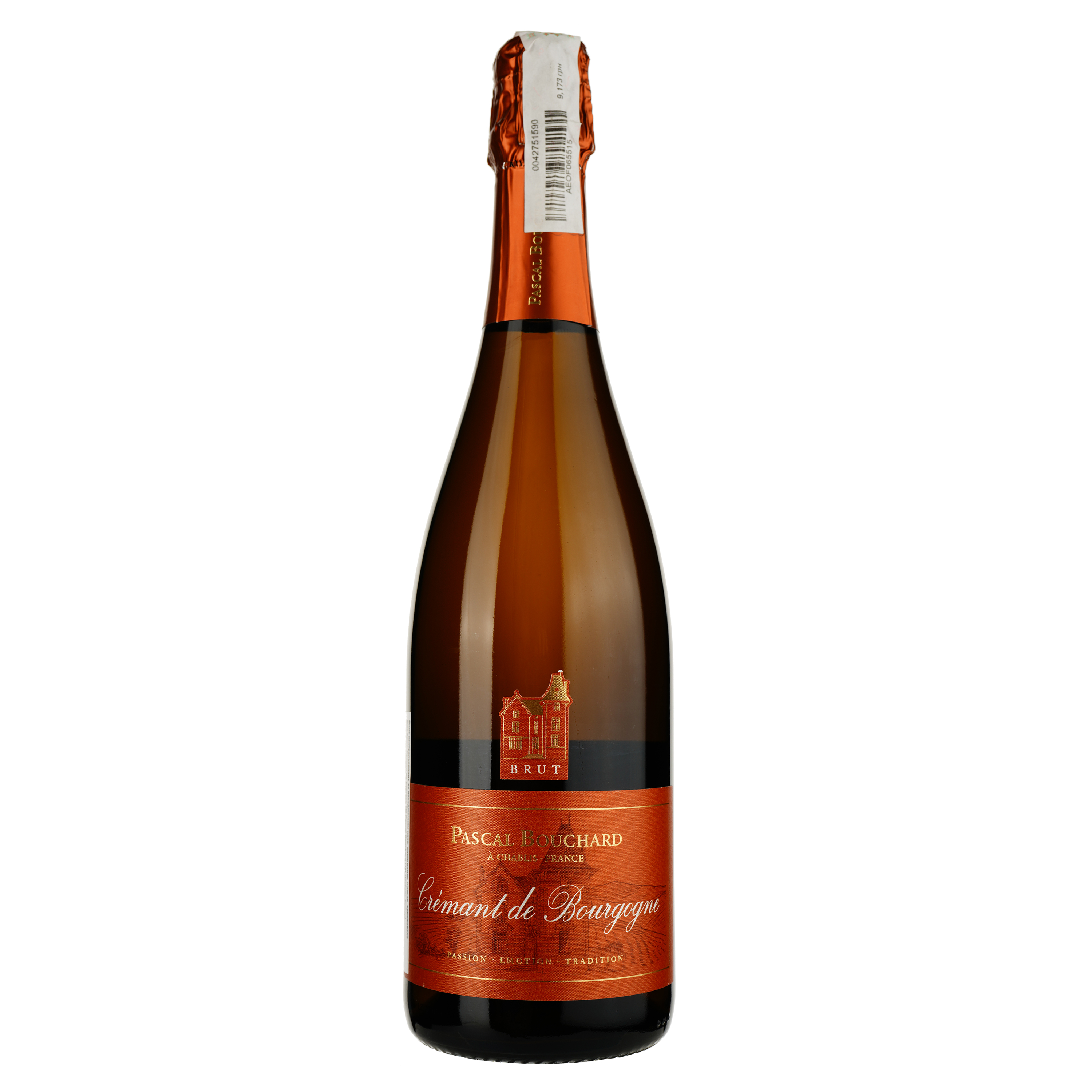 Вино игристое Pascal Bouchard Cremant de Bourgogne, белое, брют, 12%, 0,75 л (723929) - фото 1