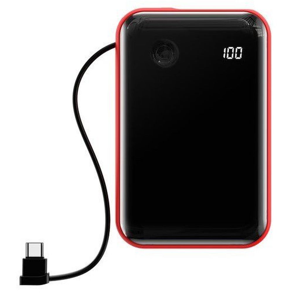 Повербанк Baseus Mini-S LCD Display 10000 mAh + кабель Type-C 3A LED 15W (29497) - фото 1