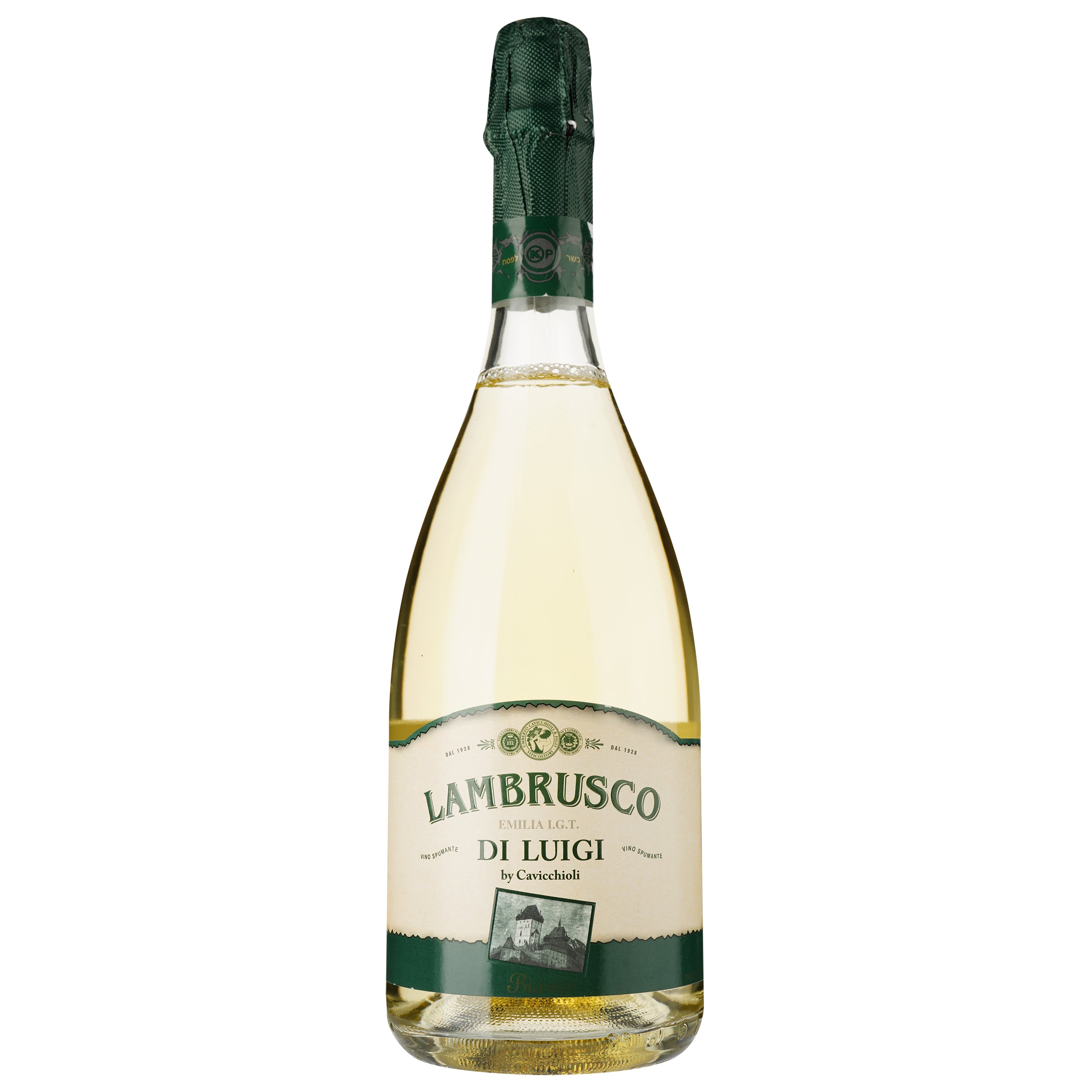 Вино игристое Riunite Lambrusco Bianco Kosher белое полусухое, 0,75 л, 12% (746236) - фото 1