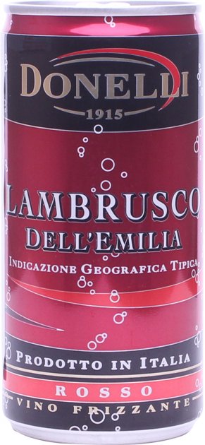 Вино Ігристе Donelli Lambrusco Emilia, червоне, напівсолодке, 7,5%, 0,2 л (716931) - фото 1