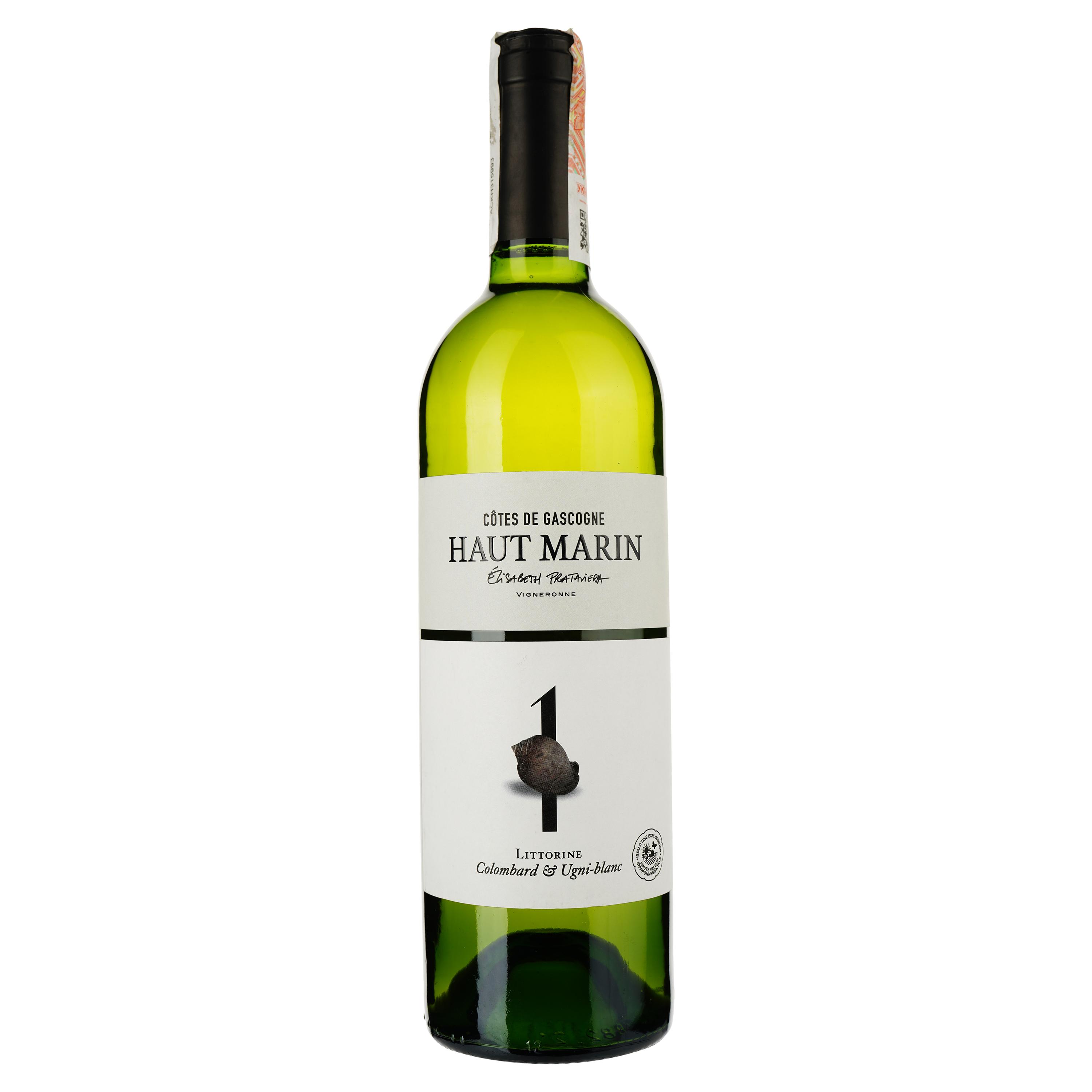 Вино Haut Marin Littorine Colombard Ugni Blanc, белое, сухое, 11%, 0,75 л - фото 1