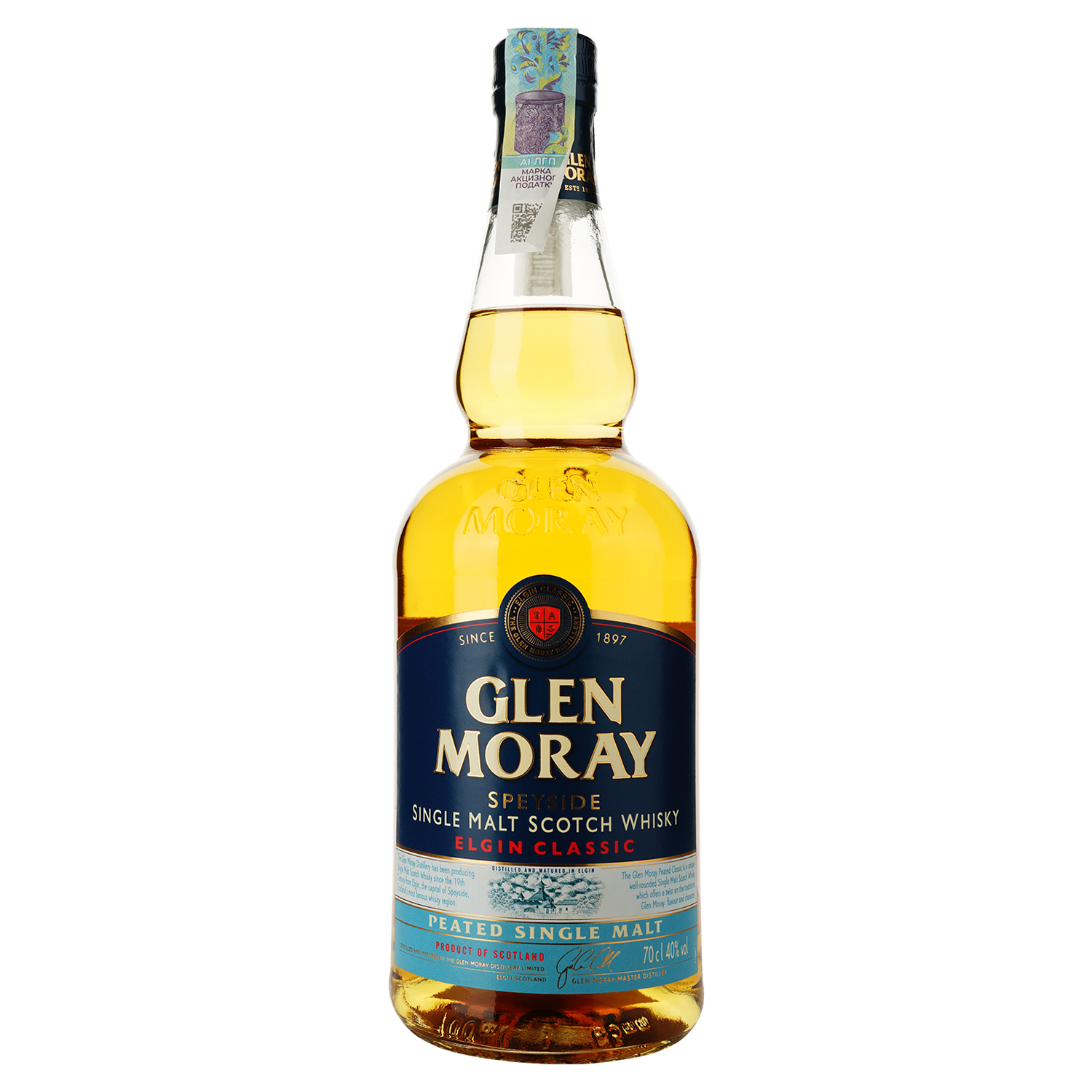 Віскі Glen Moray Peated Single Malt Scotch Whisky, 40%, 0,7 л (739151) - фото 2