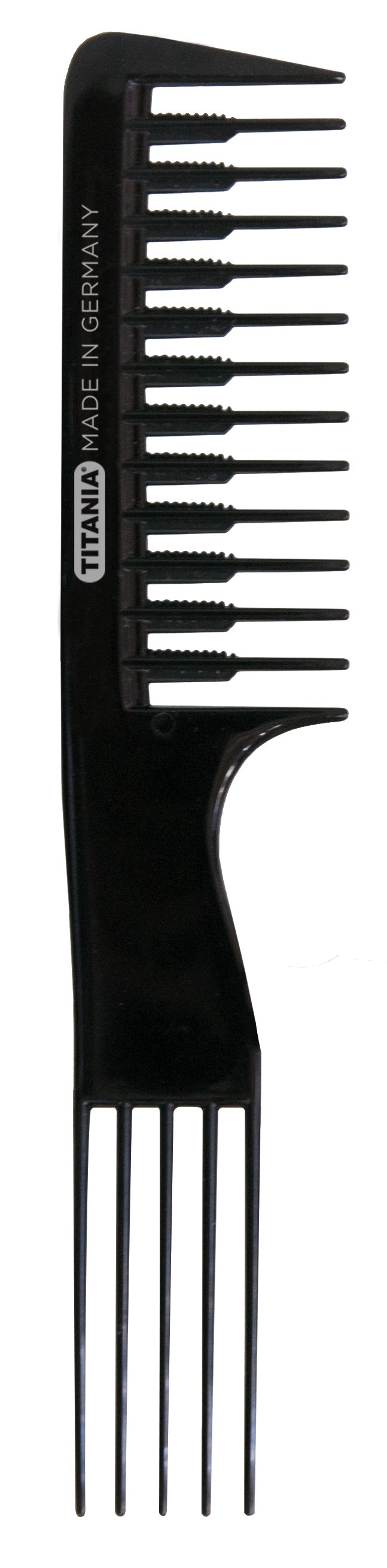 Расческа комбинированная Titania для начесывания и тупирования волос, 20,5 см, черный (1817-2) - фото 1
