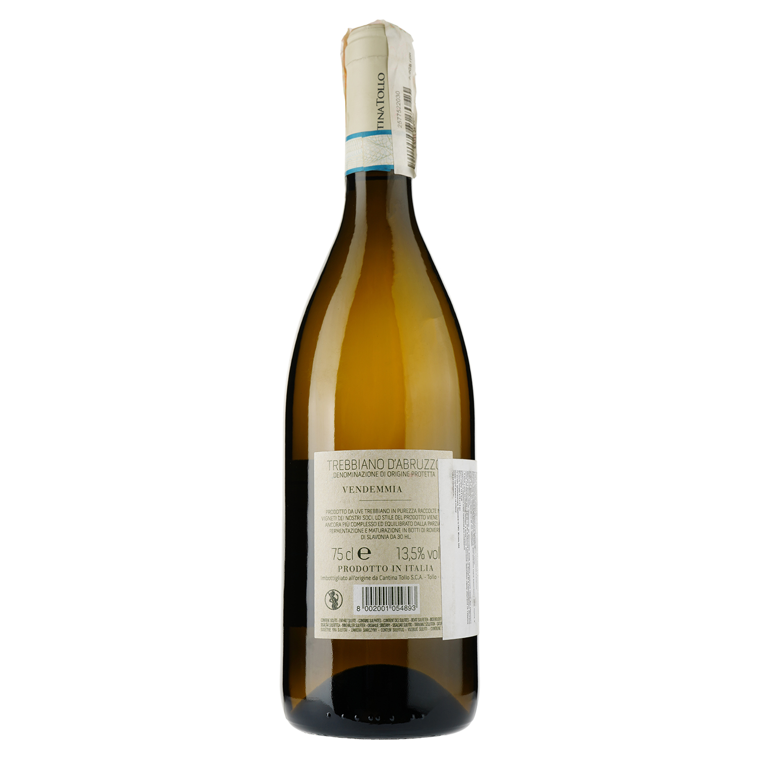 Вино Tre Trebbiano D`Abruzzo DOP, біле, сухе, 0,75 л - фото 2