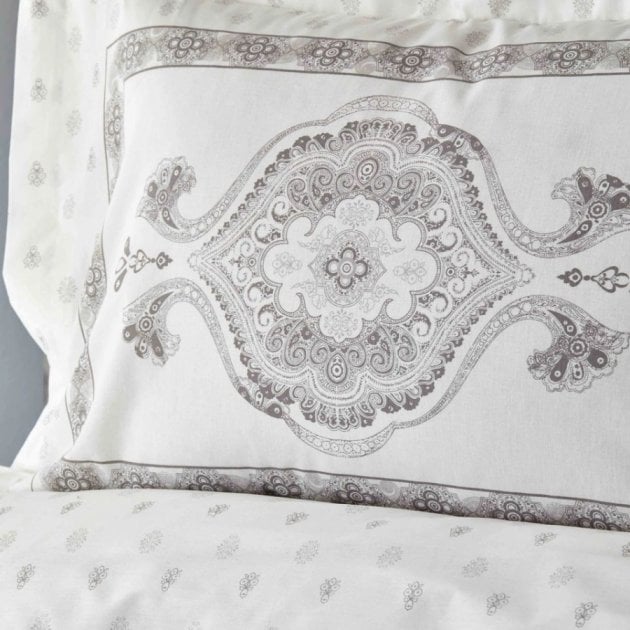 Набор постельное белье с пледом Karaca Home Arlen gri, евро, серый, 5 предметов (svt-2000022284653) - фото 2