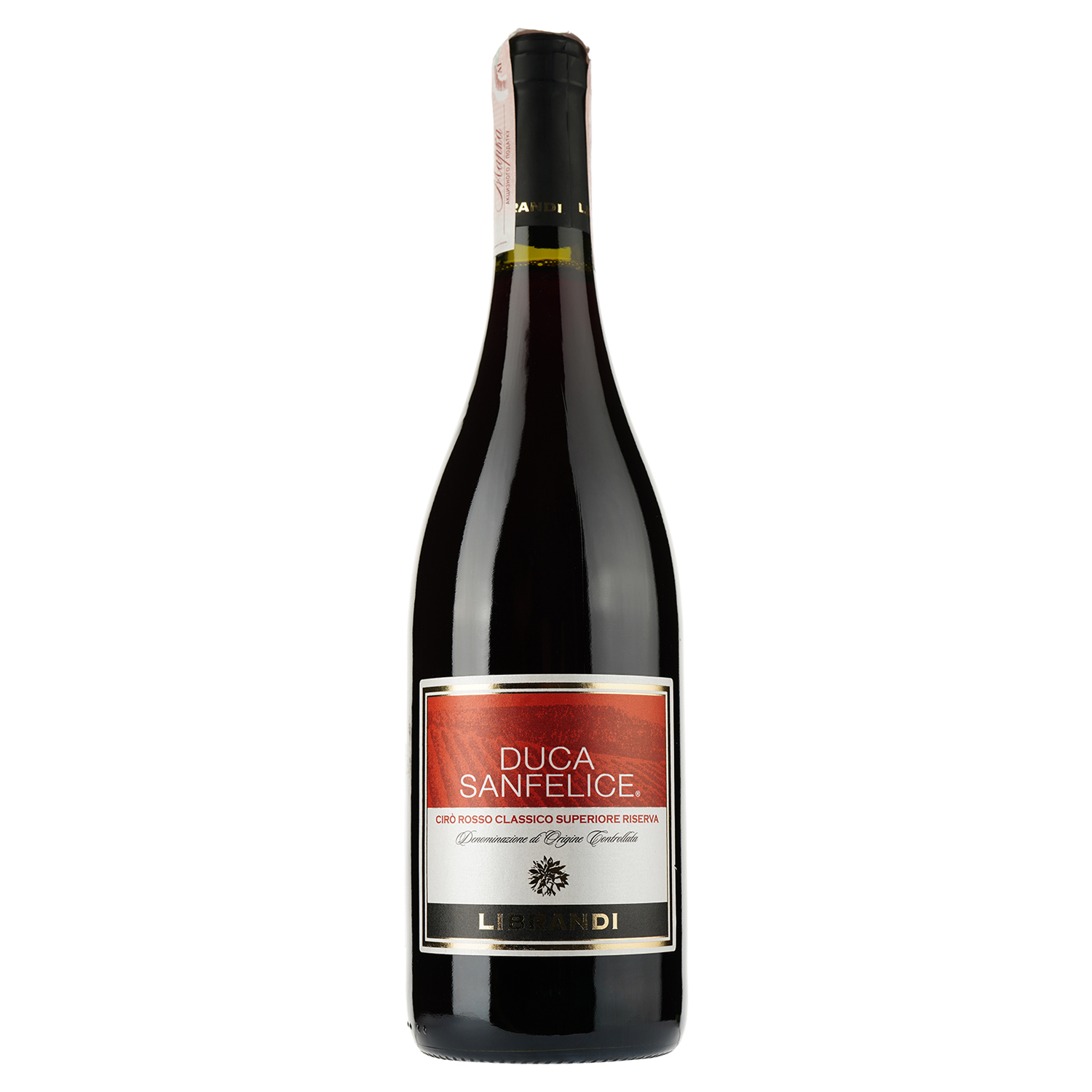 Вино Librandi Duca Sanfelice Ciro Classico Superiore Riserva, червоне, сухе, 0,75 л - фото 1