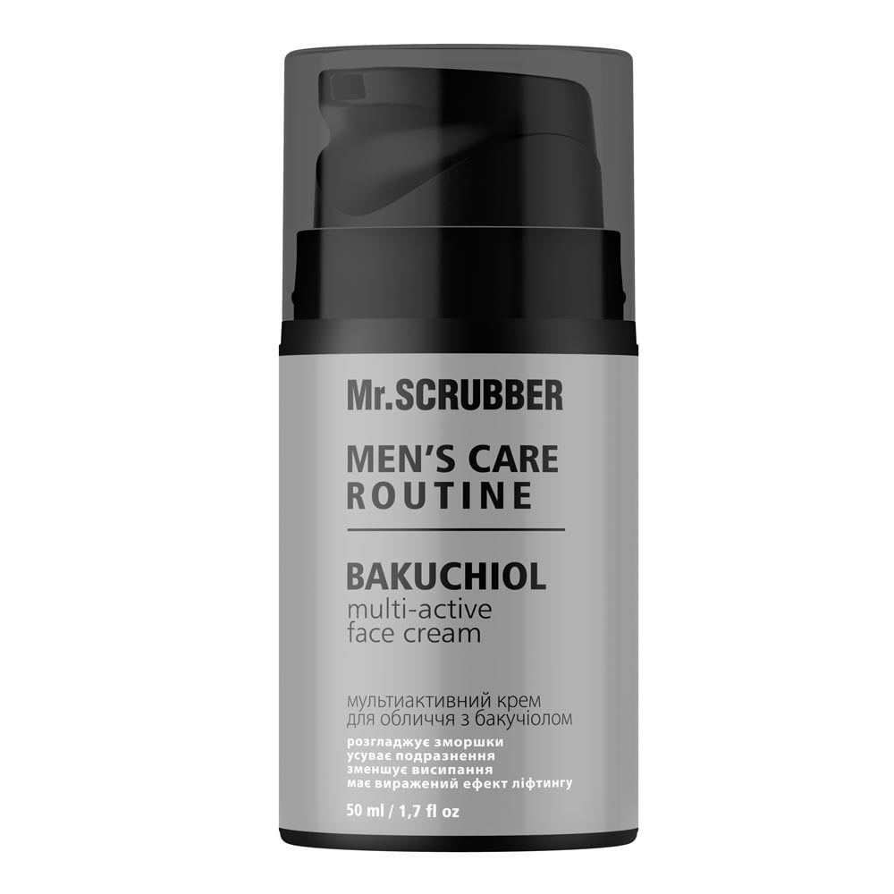 Мультиактивный крем для лица Mr.Scrubber Men`s Care Routine с бакучиолом, 50 мл - фото 1