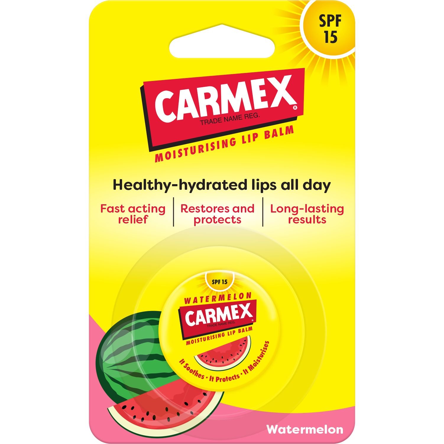 Бальзам для губ у баночці Carmex зі смаком кавуну 7.5 г - фото 1
