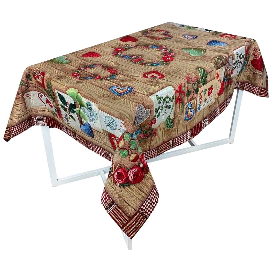 Photos - Tablecloth / Napkin Provans Скатертина Прованс Wooden,180х134 см  (24649)