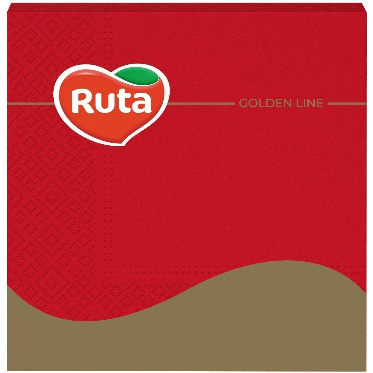 Серветки Ruta, тришарові, 33х33 см, 20 шт., червоні - фото 1