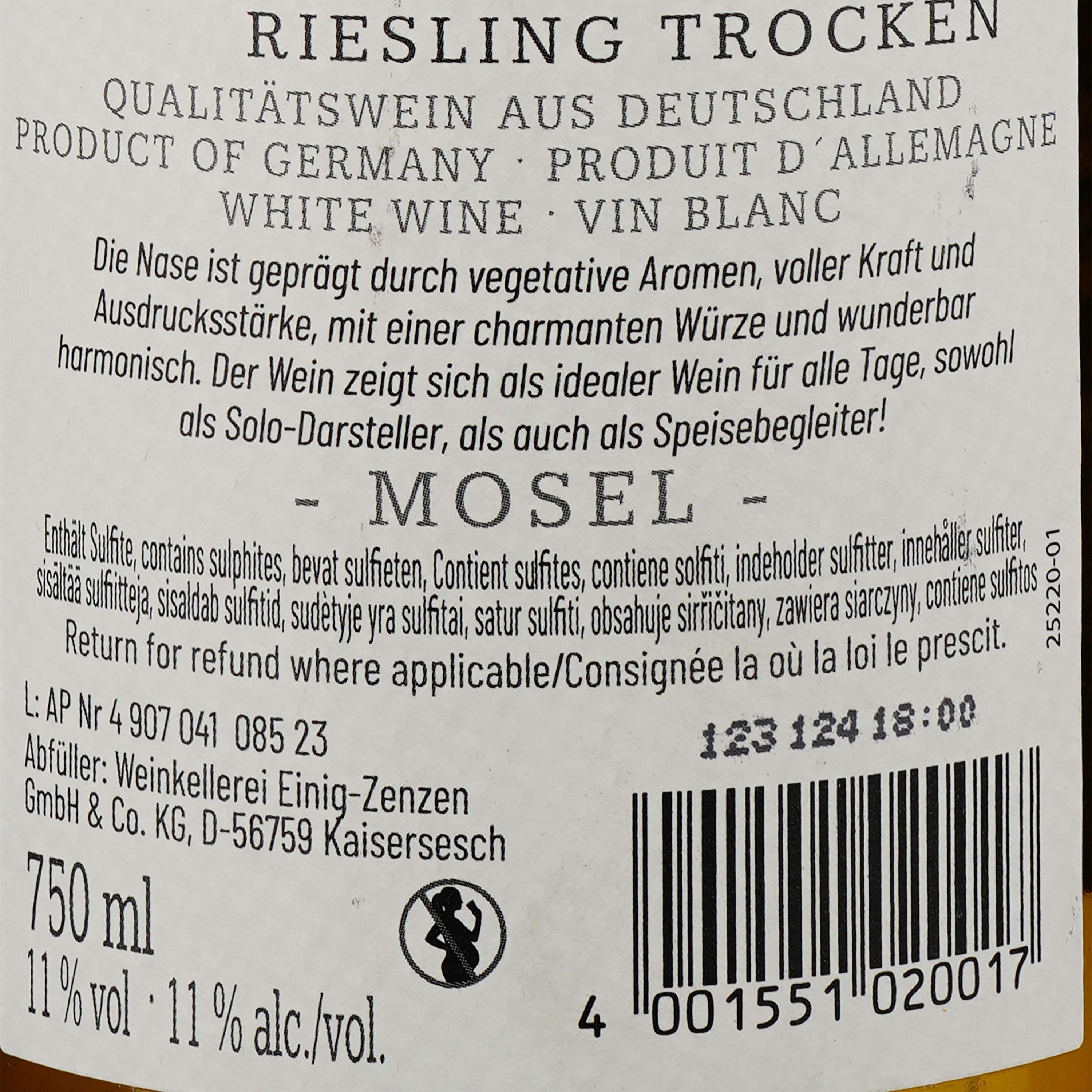 Вино Propstei Ebernach Riesling Trocken белое сухое 0.75 л - фото 3