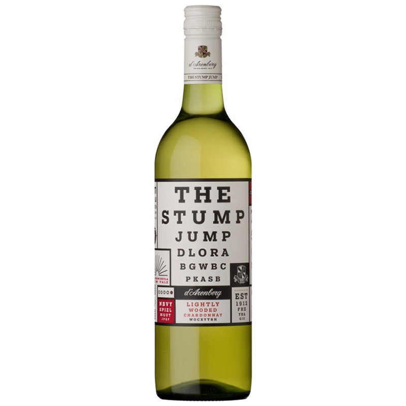 Вино d'Arenberg The Stump Jump Lightly Wooded Chardonnay, біле, сухе, 13,5%, 0,75 л (4770) - фото 1