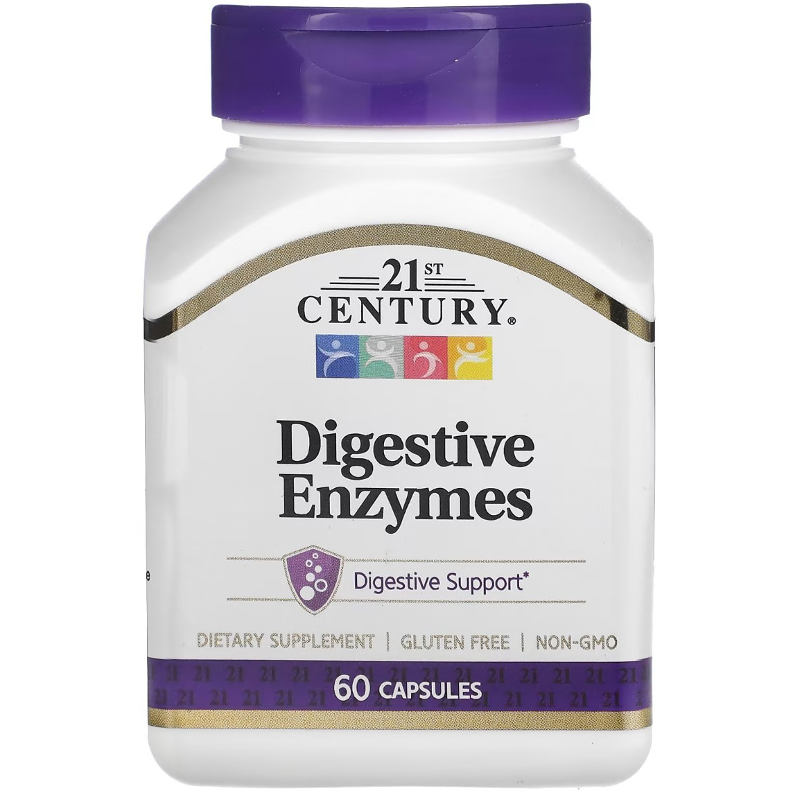 Пищеварительные ферменты 21st Century Digestive Enzymes 60 капсул - фото 1