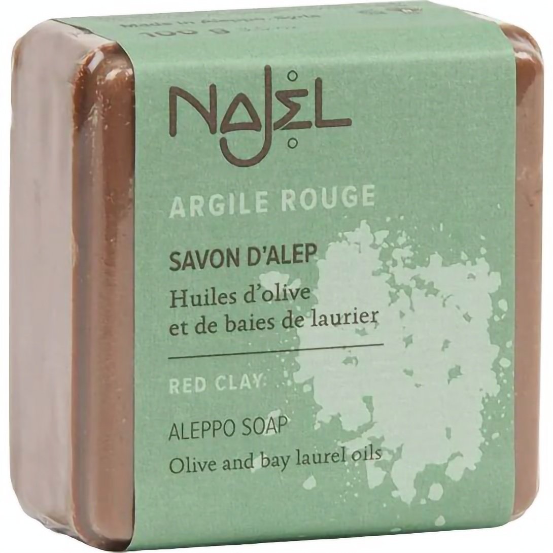Алеппское мыло Najel Aleppo Soap Red Clay с красной глиной 100 г - фото 1