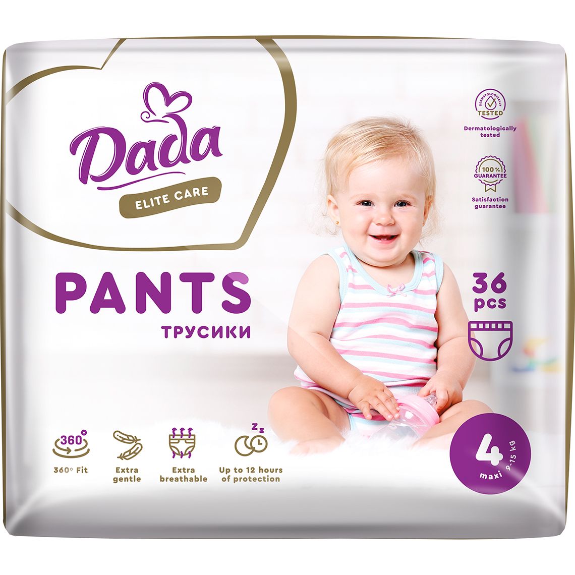 Подгузники-трусики Dada Elite Care 4 (9-15 кг), 36 шт. - фото 1