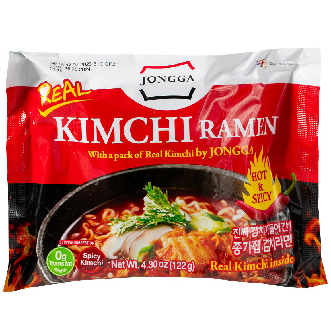 Локшина швидкого приготування Jongga Kimchi Ramen 122 г - фото 1