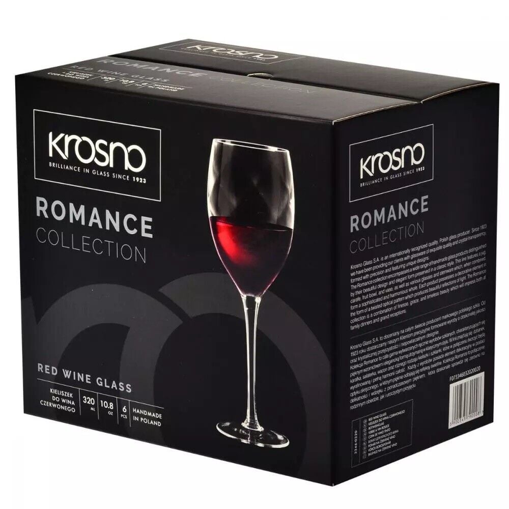 Набор бокалов для красного вина Krosno Romance , стекло, 320 мл, 6 шт. (790008) - фото 4