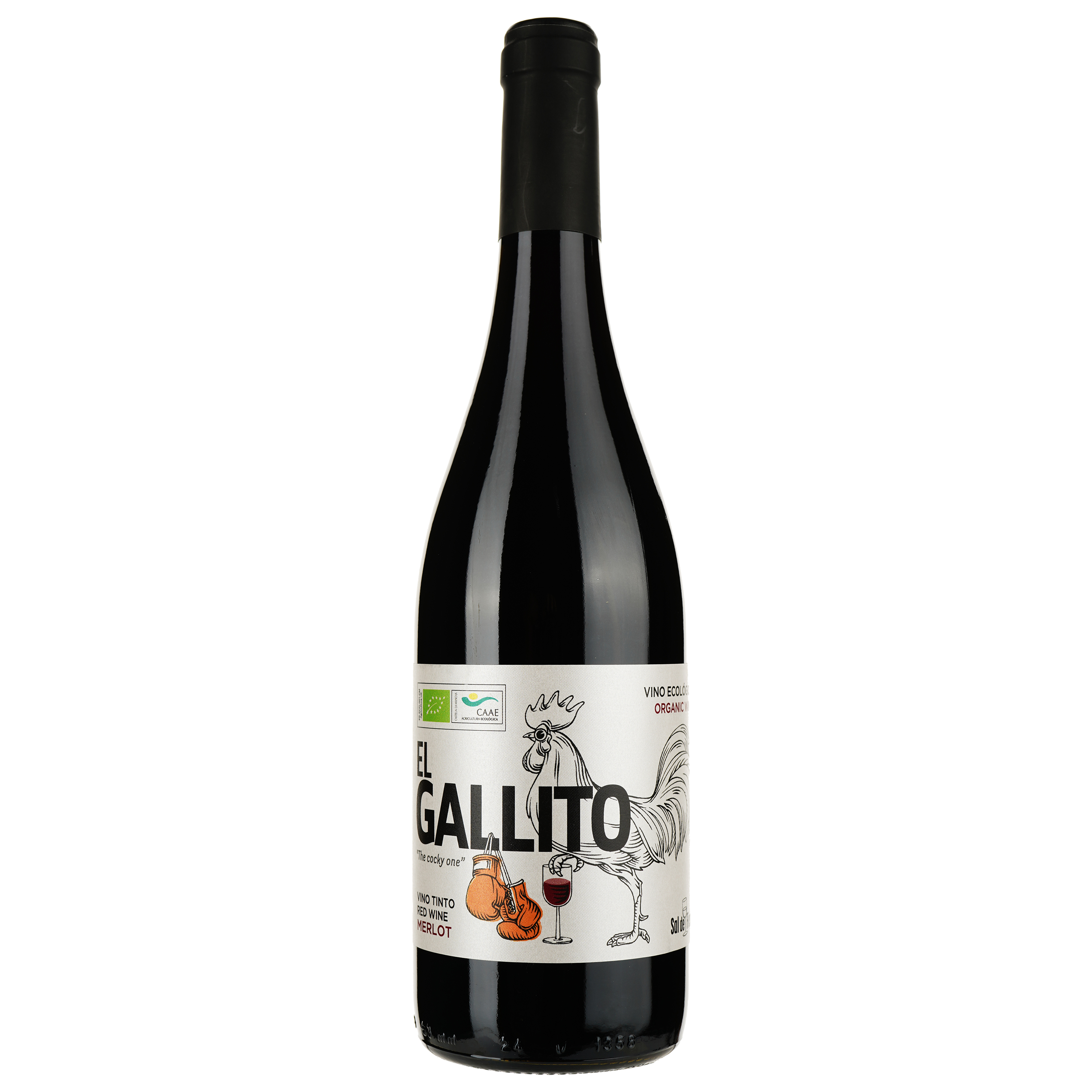 Вино Sal De Fiesta El Gallito Merlot Eco, червоне, сухе, 0,75 л - фото 1
