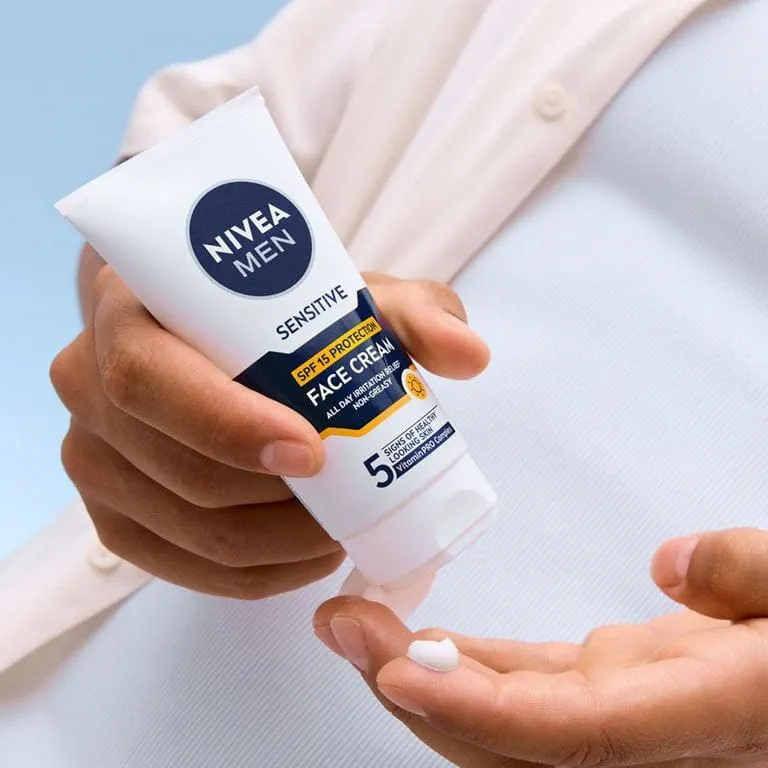 Крем для лица Nivea Men для чувствительной кожи с SPF 15 защитой 75 мл (88543) - фото 8