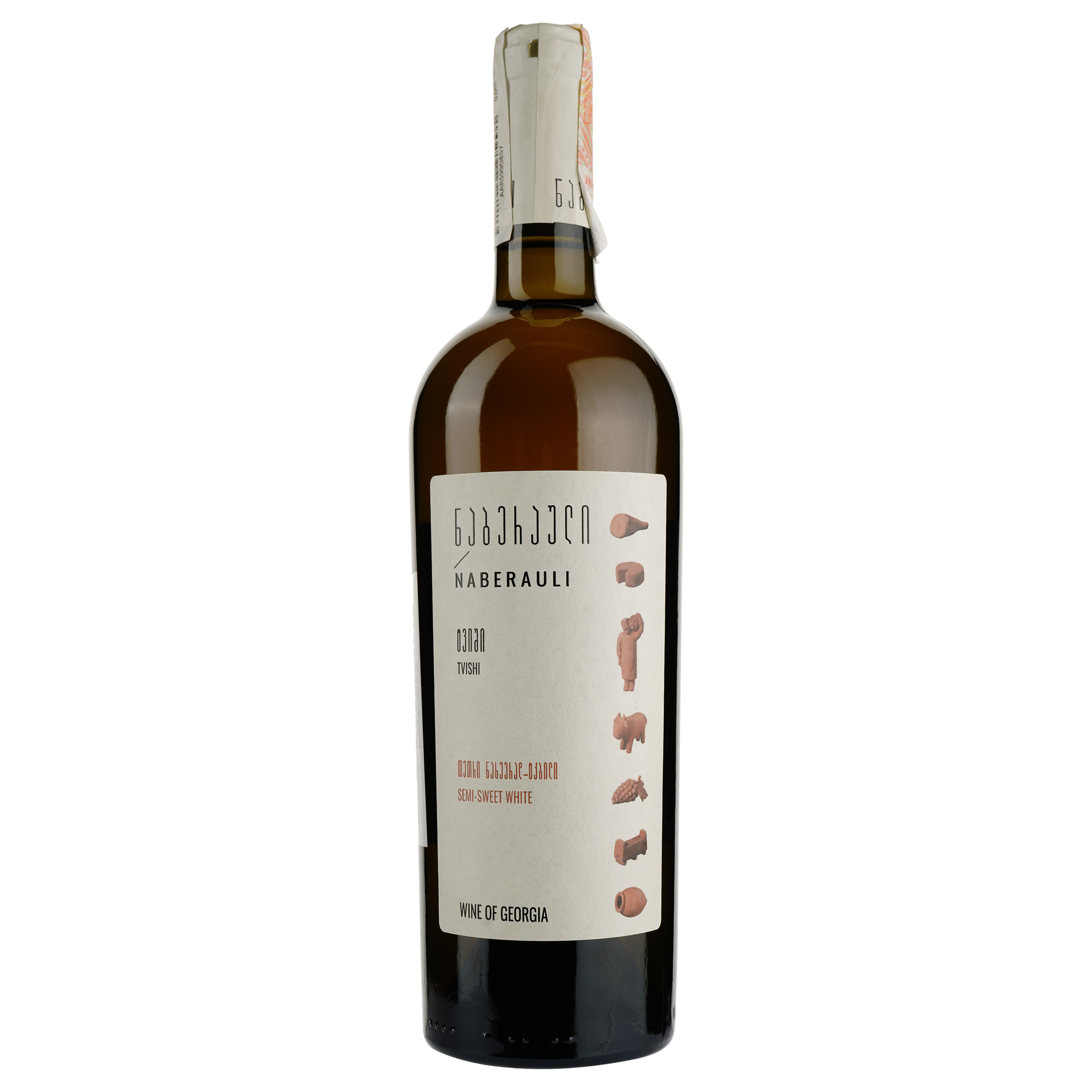 Вино Naberauli Tvishi, белое, полусладкое, 0,75 л - фото 1