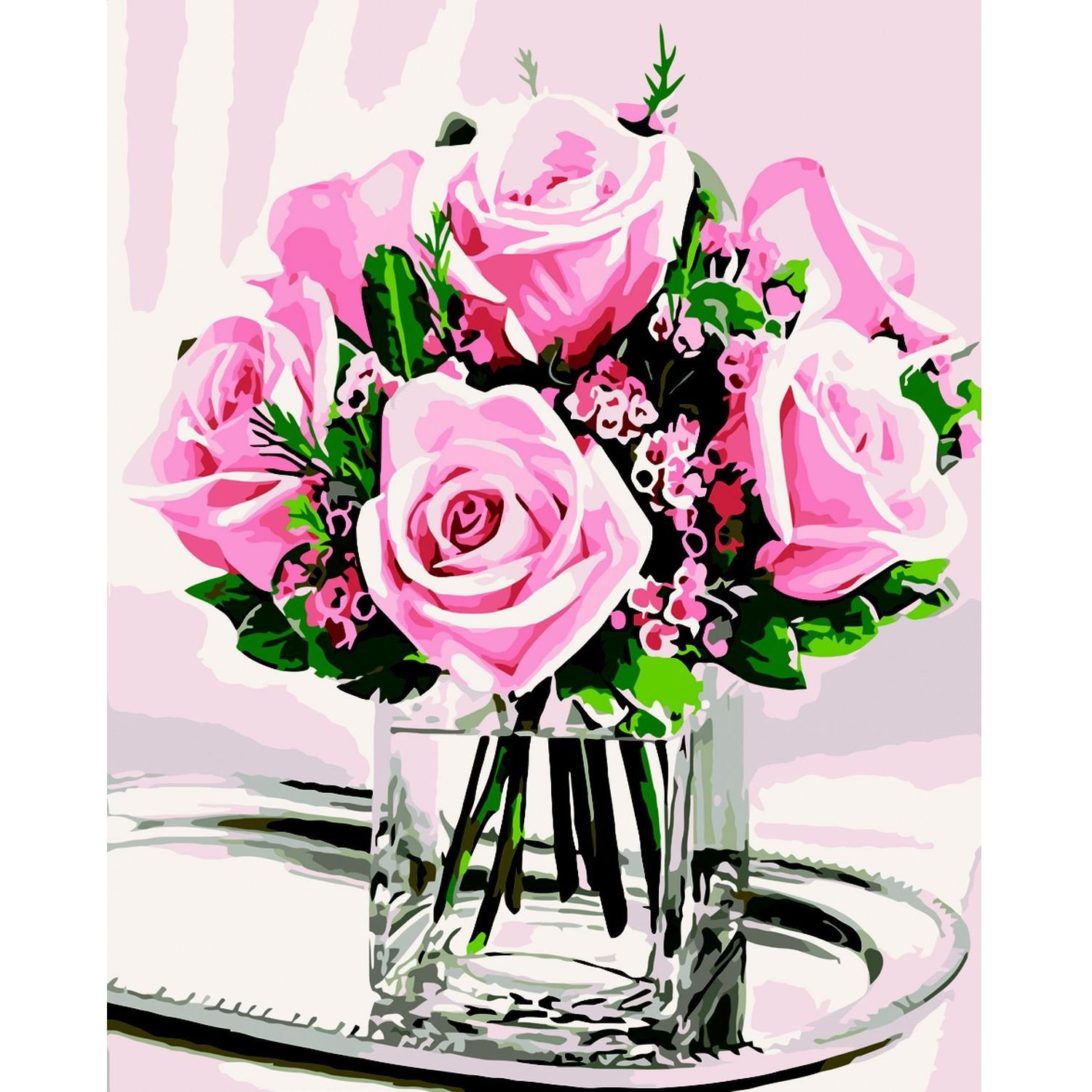 Картина по номерам ZiBi Art Line Зефирные розы 40х50 см (ZB.64133) - фото 1