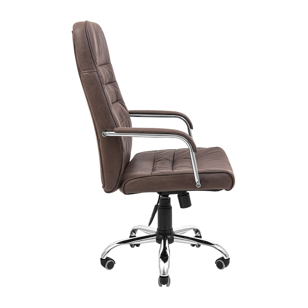 Кресло офисное Richman Лион Ю Хром M-1 Tilt коричневый (RCM-1060) - фото 3