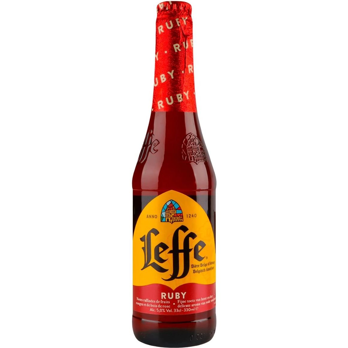 Пиво Leffe Ruby светлое 5%, 0.33 л - фото 1