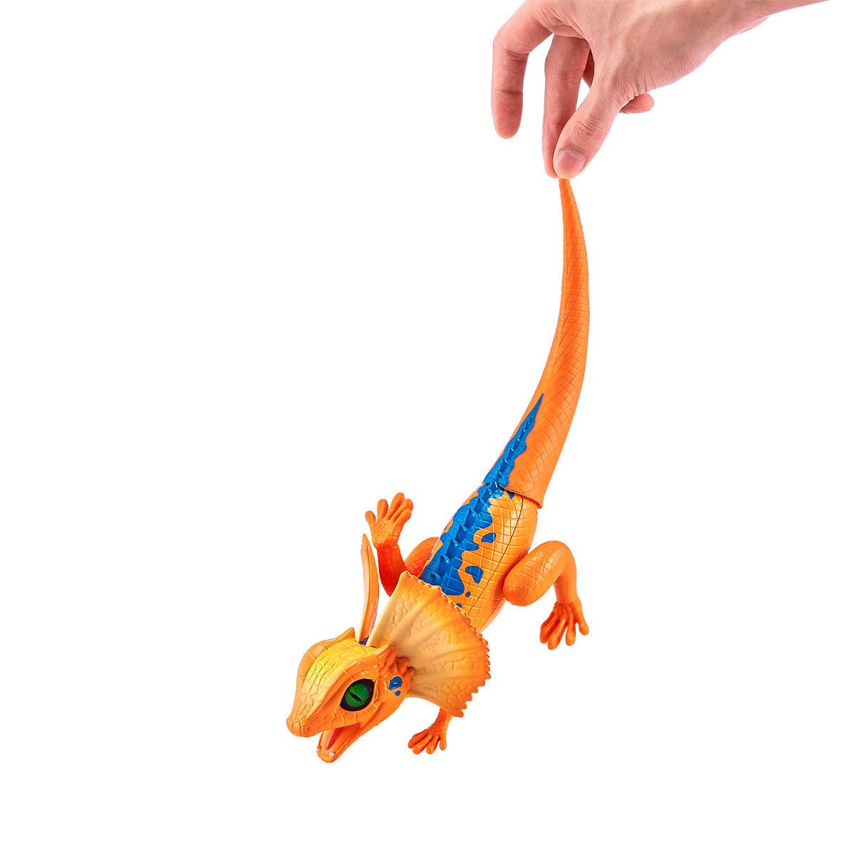 Інтерактивна іграшка Robo Alive плащеносна ящірка, зі світловим ефектом, помаранчевий (7149-2) - фото 5