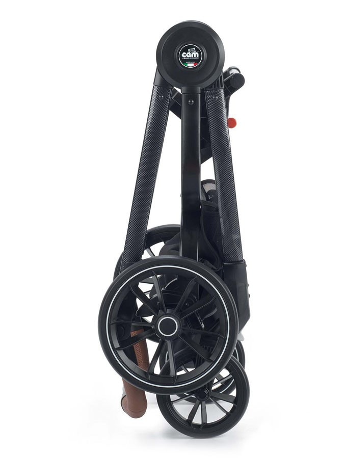 Універсальна коляска 2 в 1 CAM Techno Milano рама чорний карбон, чорна (805T/V98/978/551K) - фото 4