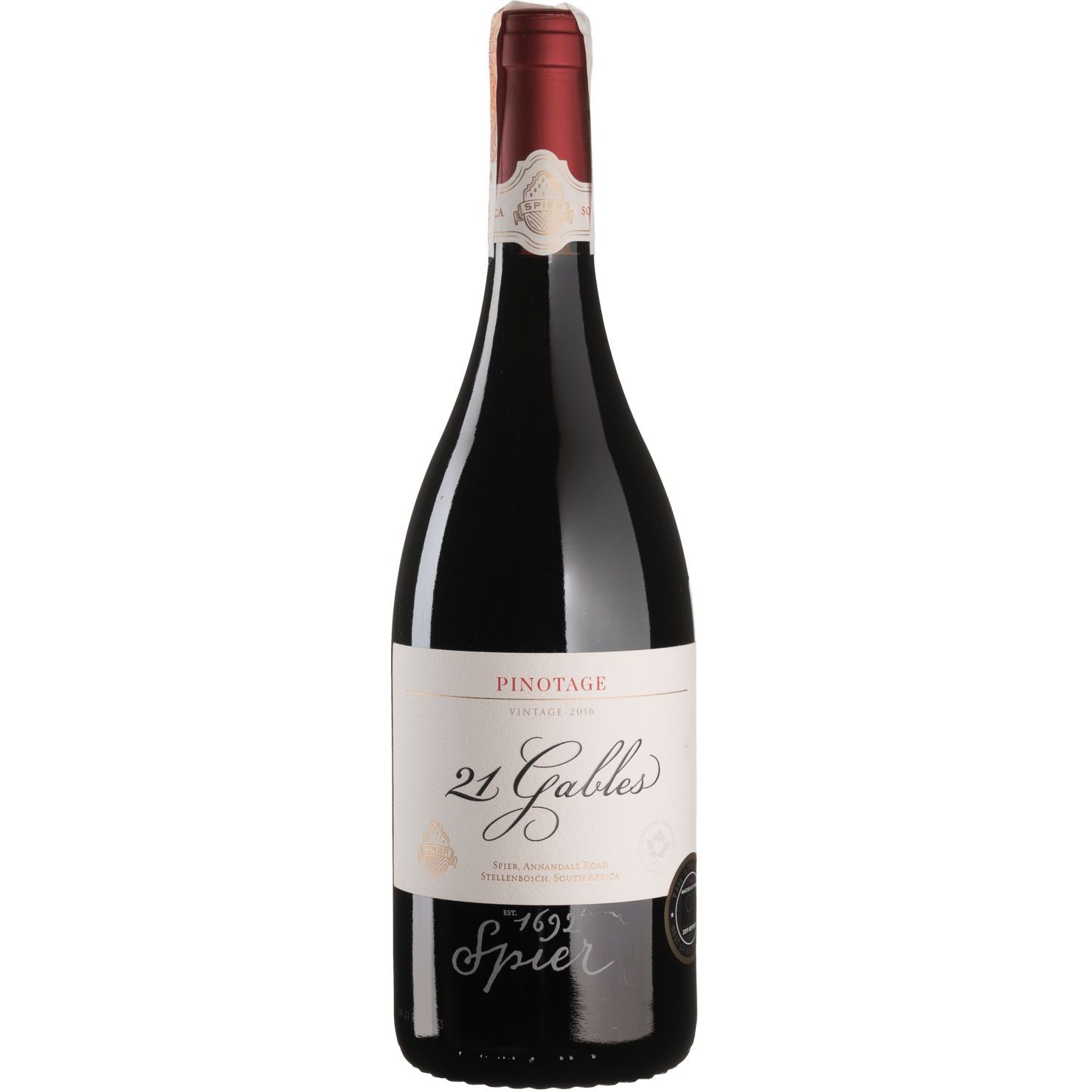 Вино Spier Wines Pinotage 21 Gables, червоне, сухе, 0,75 л - фото 1