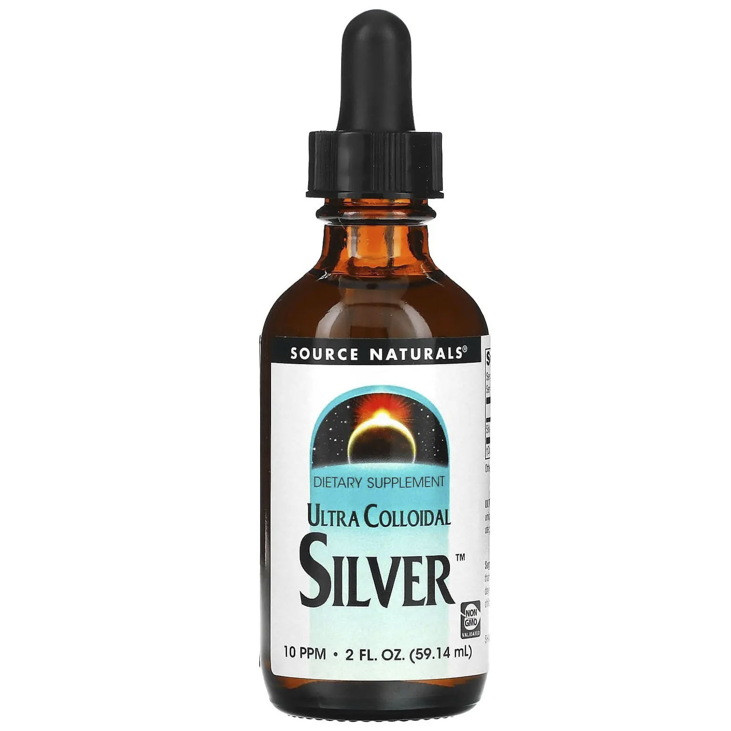 Коллоидное серебро ультра Source Naturals Colloidal Silver 10 PPM 59.14 мл - фото 1